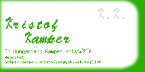 kristof kamper business card